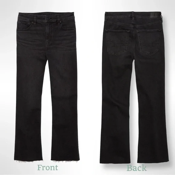 American Eagle Kick Boot Crop Jeans in vintage black - Picture 2 of 8